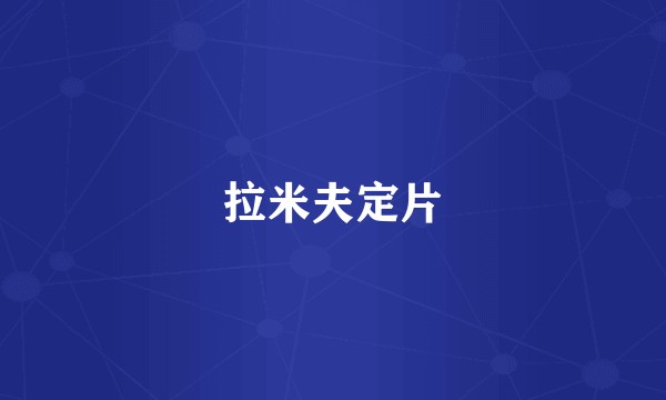 拉米夫定片