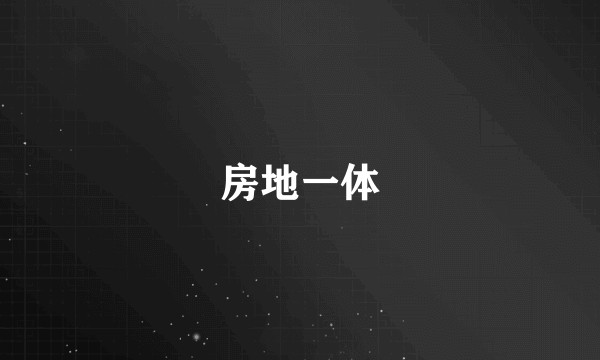 房地一体