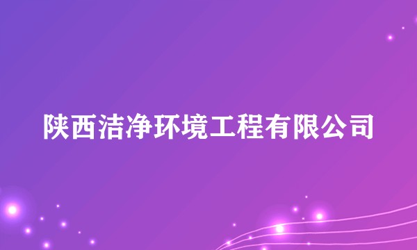 陕西洁净环境工程有限公司