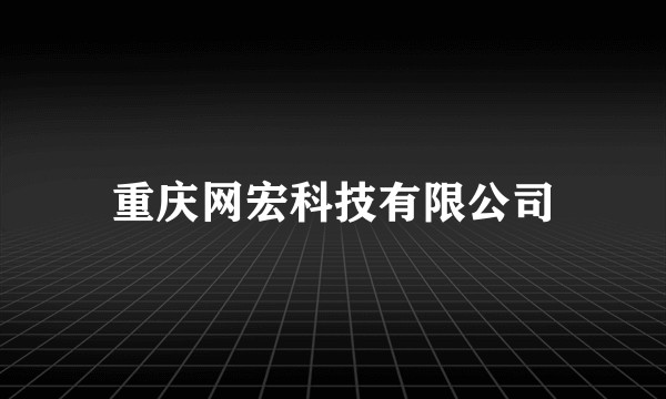重庆网宏科技有限公司