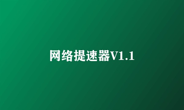 网络提速器V1.1