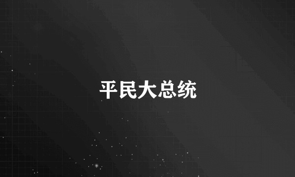 平民大总统