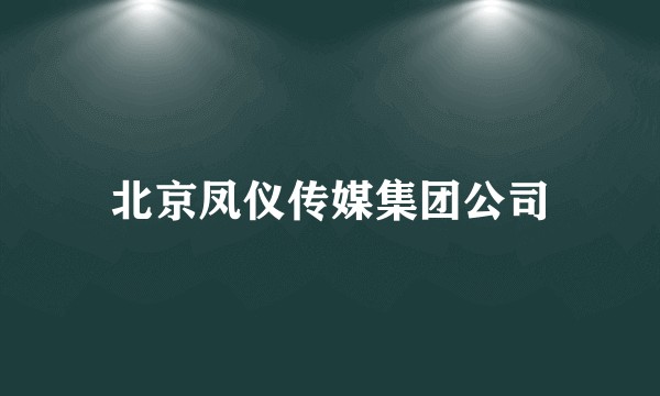 北京凤仪传媒集团公司