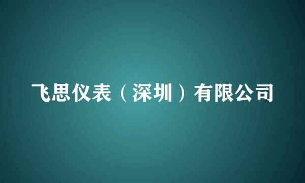 飞思仪表(深圳)有限公司