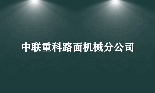 中联重科路面机械分公司