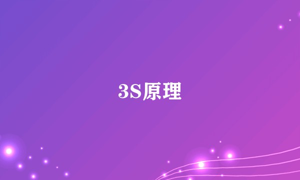 3S原理