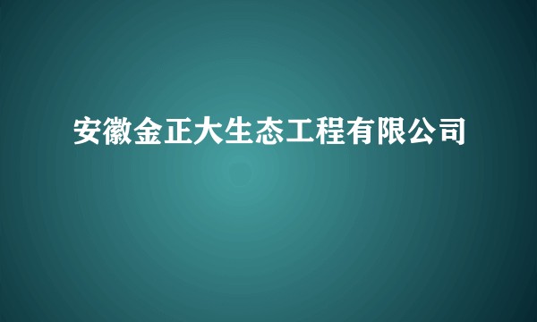 安徽金正大生态工程有限公司