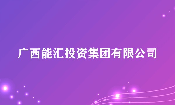 广西能汇投资集团有限公司