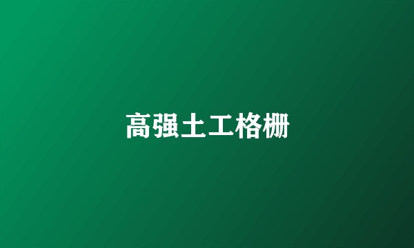 高强土工格栅