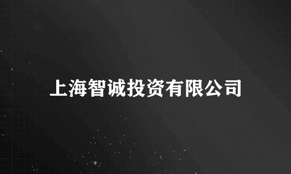上海智诚投资有限公司