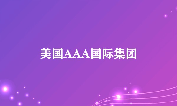 美国AAA国际集团