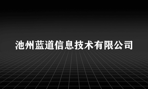 池州蓝道信息技术有限公司