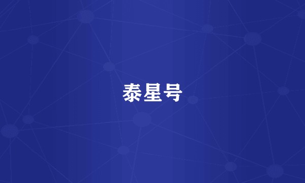 泰星号