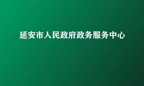 延安市人民政府政务服务中心