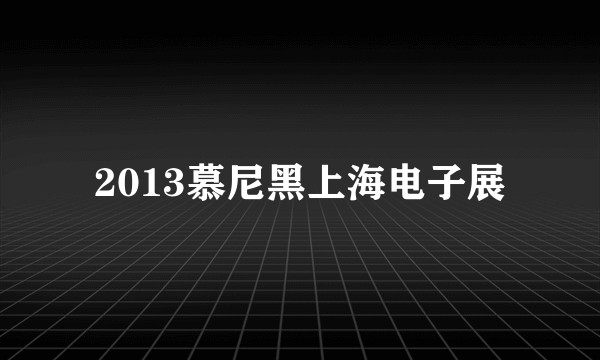 2013慕尼黑上海电子展