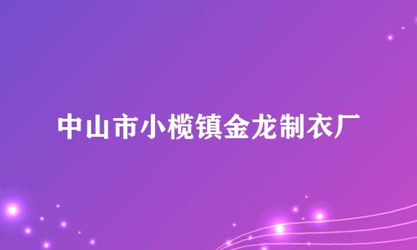 中山市小榄镇金龙制衣厂
