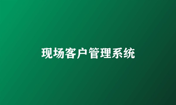 现场客户管理系统