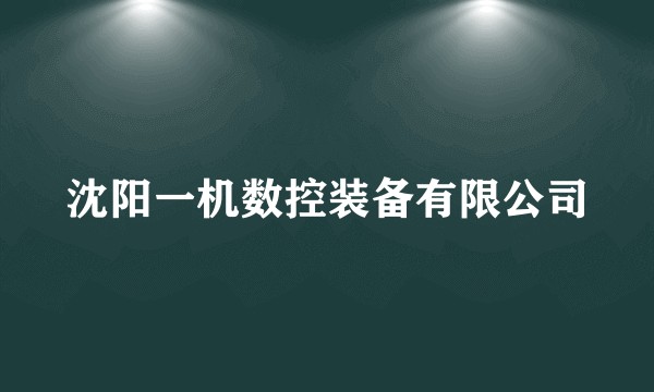 沈阳一机数控装备有限公司