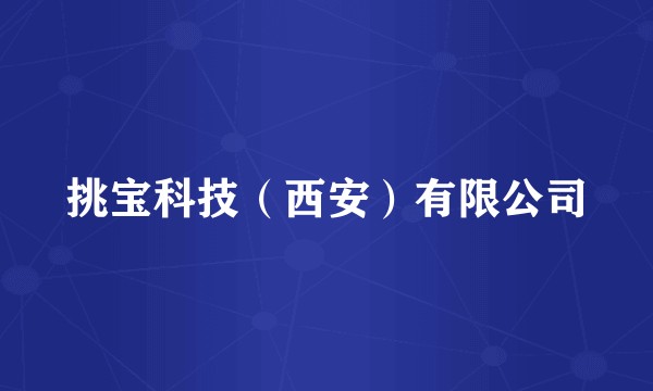 挑宝科技（西安）有限公司