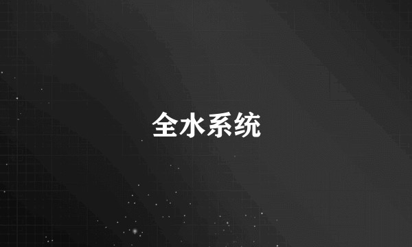 全水系统