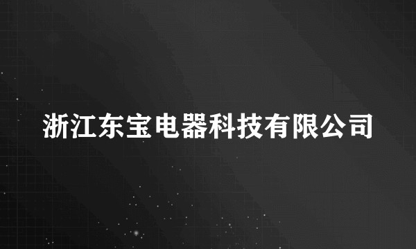 浙江东宝电器科技有限公司