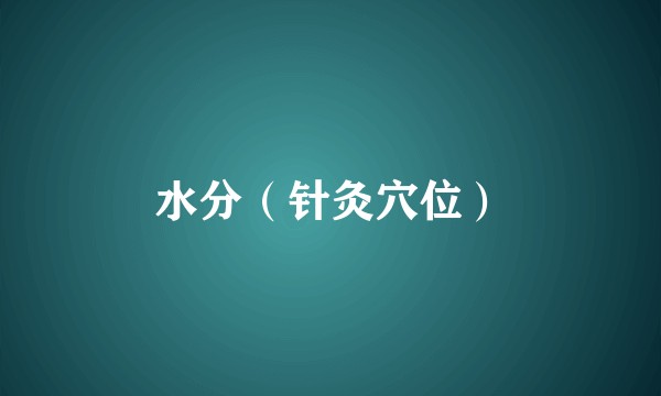 水分（针灸穴位）