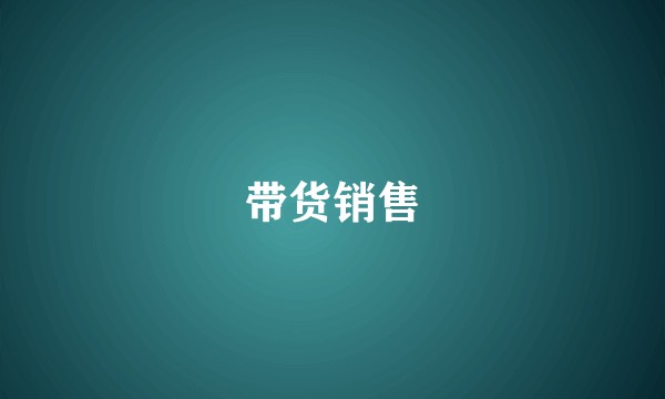 带货销售