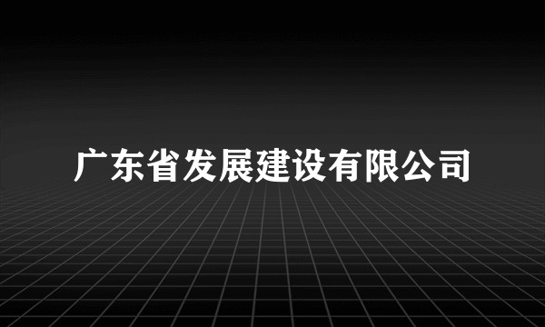 广东省发展建设有限公司