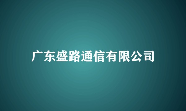 广东盛路通信有限公司
