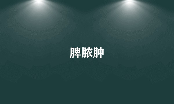 脾脓肿