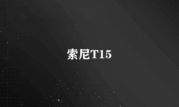 索尼T15