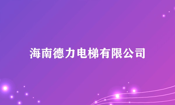 海南德力电梯有限公司