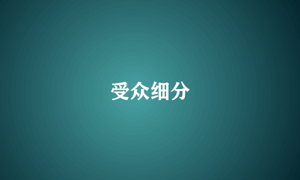 受众细分