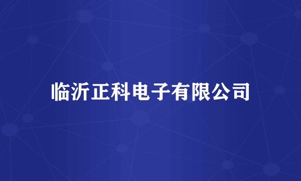 临沂正科电子有限公司