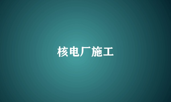 核电厂施工