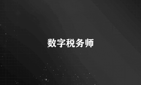 数字税务师