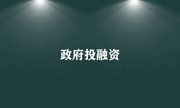 政府投融资