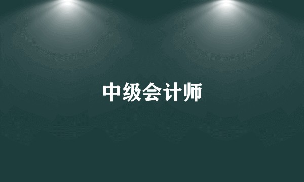中级会计师