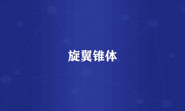 旋翼锥体