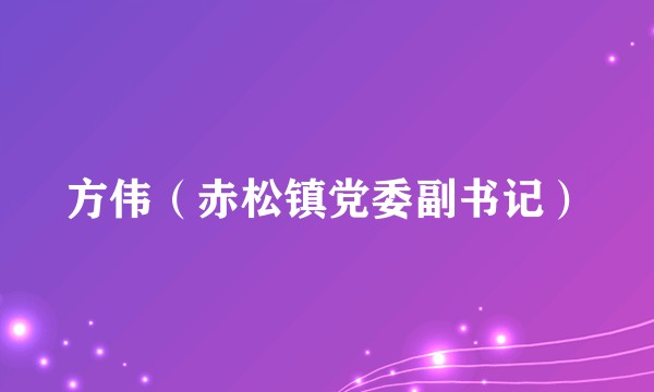 方伟（赤松镇党委副书记）