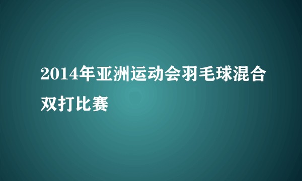 2014年亚洲运动会羽毛球混合双打比赛