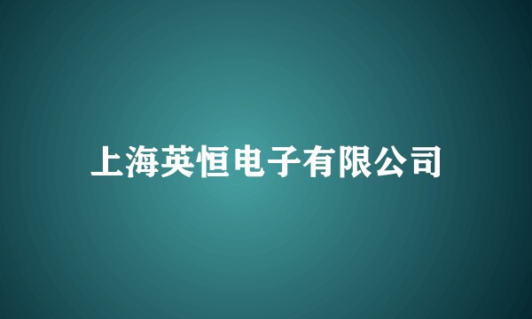 上海英恒电子有限公司