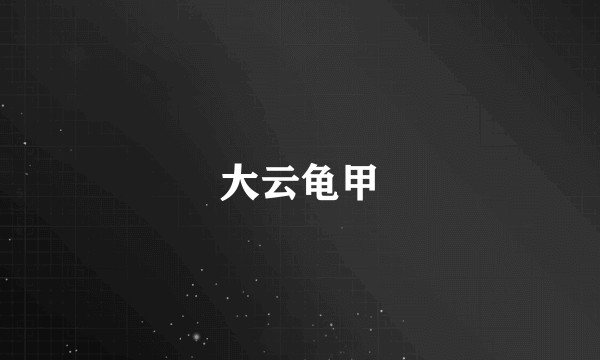大云龟甲