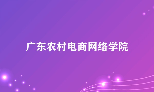 广东农村电商网络学院