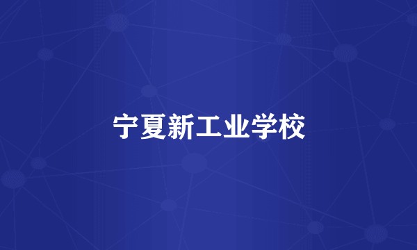 宁夏新工业学校
