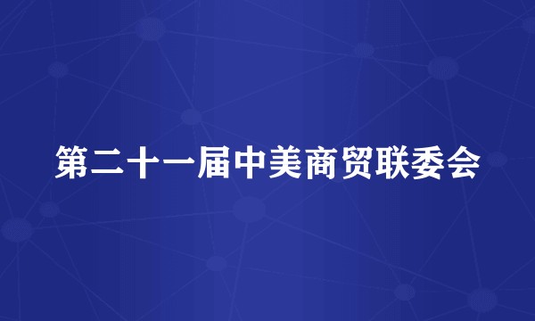 第二十一届中美商贸联委会