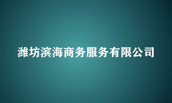潍坊滨海商务服务有限公司