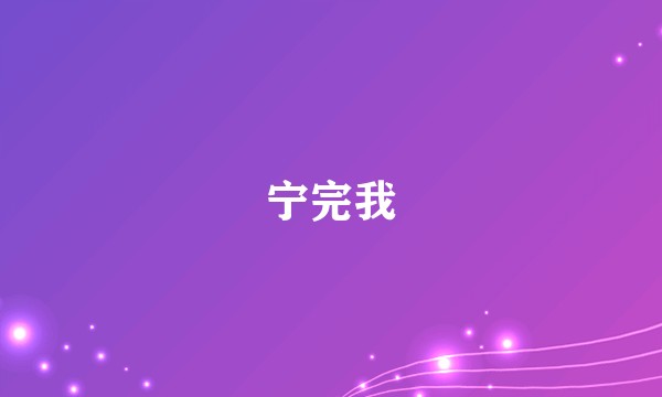 宁完我
