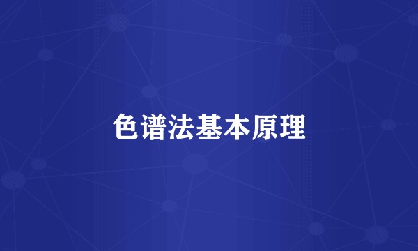 色谱法基本原理