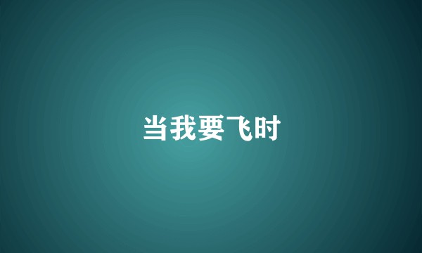 当我要飞时